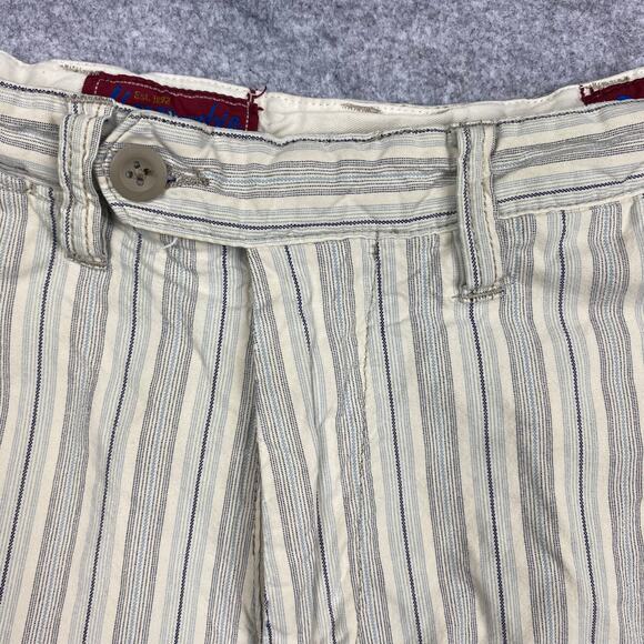 Abercrombie & Fitch shorts men’s 30‎ vintage white stripe retro Y2K adjustable - Picture 4 of 16